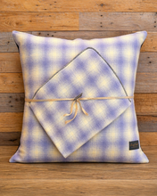 Load image into Gallery viewer, Wool for Dogs- Luxury Cushion & Blanket Mauve & Cream Design Set