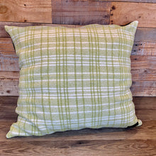 Load image into Gallery viewer, Luxury Lounge Snuggle Cushion- Green & Cream Grid Design