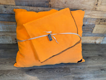 Load image into Gallery viewer, Wool For Dogs- Luxury Cushion & Blanket Orange Design