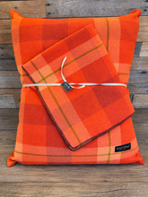 Load image into Gallery viewer, Wool For Dogs- Luxury Cushion & Blanket Orange Design