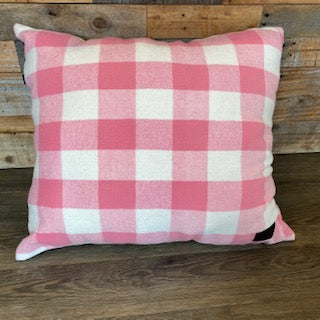 Luxury Lounge Snuggle Cushion- Pink & Cream Check Design