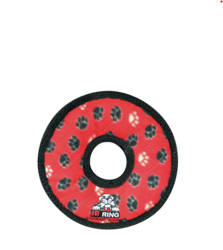 Tuffy Junior Ring- Red & Yellow Paws